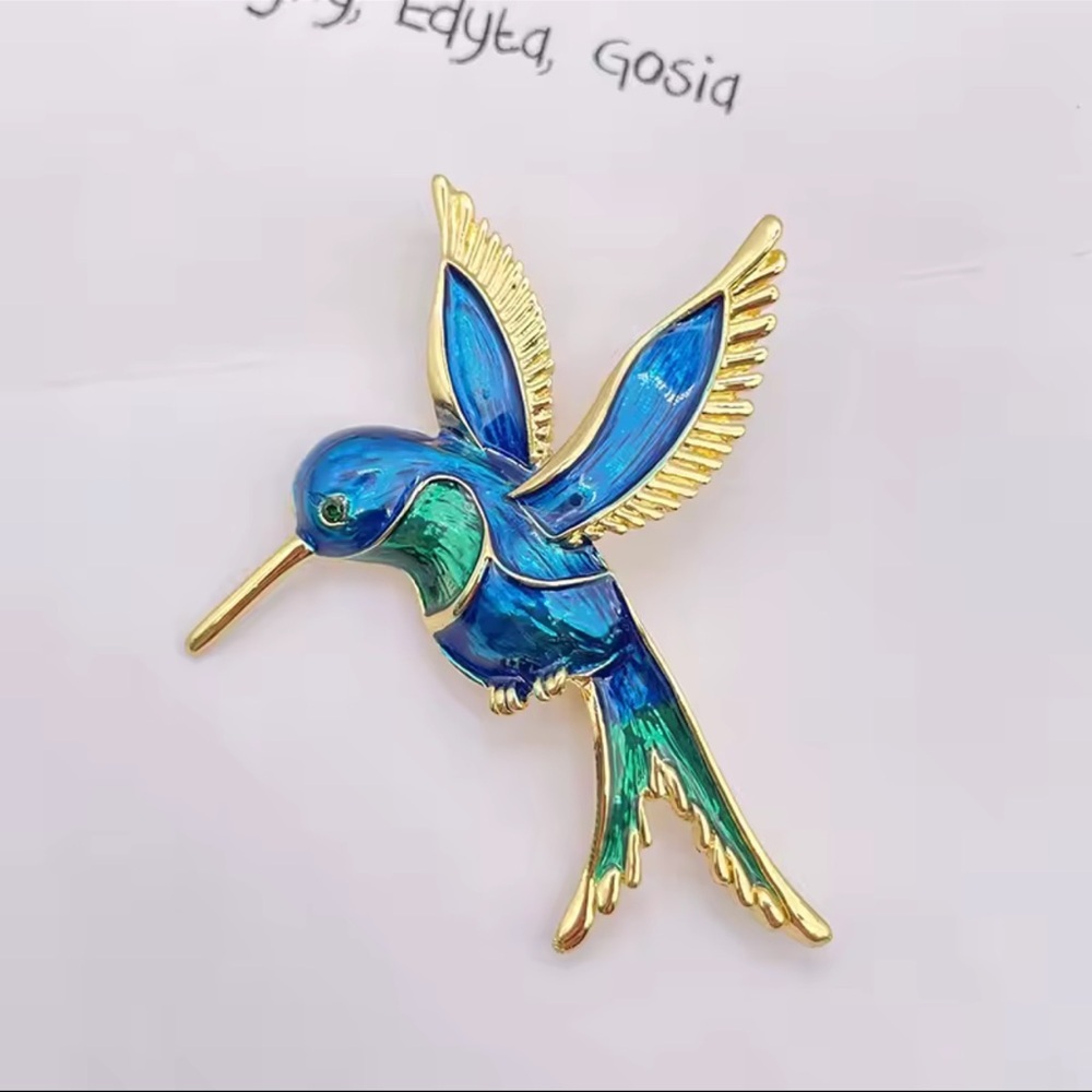 BROOCH Hummingbird Brooch | Enamel Bird Pin Jewelry

Brooch